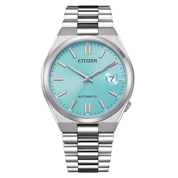 Citizen Herrenuhr Automatik Saphirglas Datum Hellblau 40mm NJ0151-88M