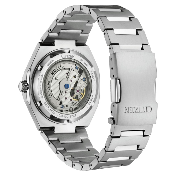 Citizen Herrenuhr Titan Automatik Saphirglas Blau 10BAR NK5020-58M