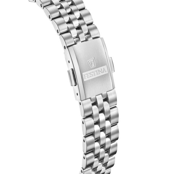 Festina Damenuhr Edelstahl Datum Saphirglas 10BAR Perlmutt 29mm F20087/1