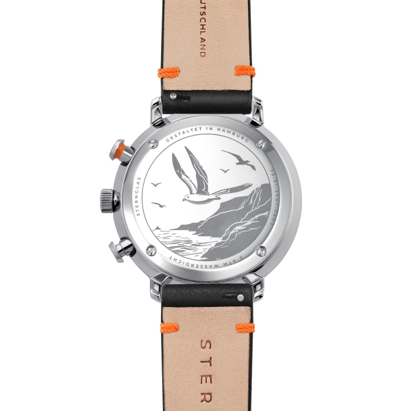 Sternglas Hamburg Chrono Edition Küste Saphirglas Blau S01-HC06-EB05