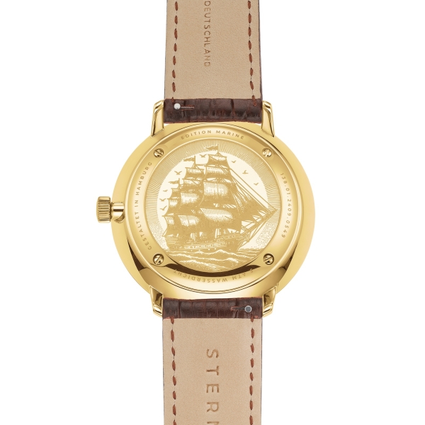 Sternglas Hamburg Automatik Edition Marine Uhr Goldfarben S02-HHM07-HE01