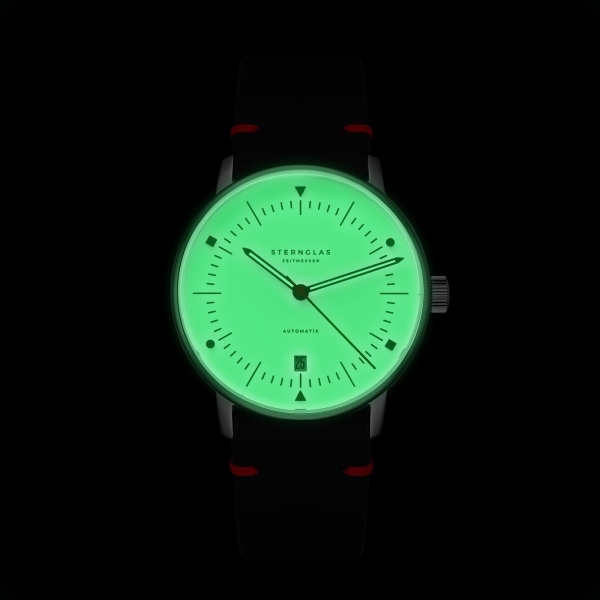Sternglas Naos Automatik Edition Bauhaus X Saphirglas Rot S02-NAI24-VI29