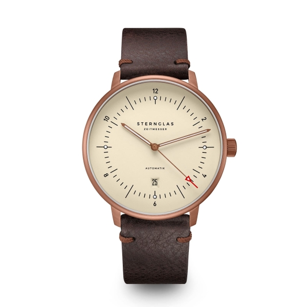 Sternglas Herrenuhr Naos XL Automatik alabaster Leder S02-NX42-VI17