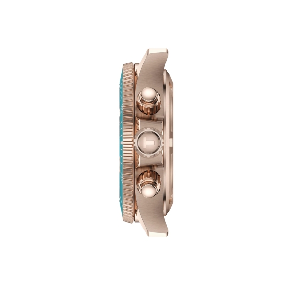Tissot Unisex Uhr Seastar 1000 Chrono 38mm Türkis Rosé T120.217.17.011.00
