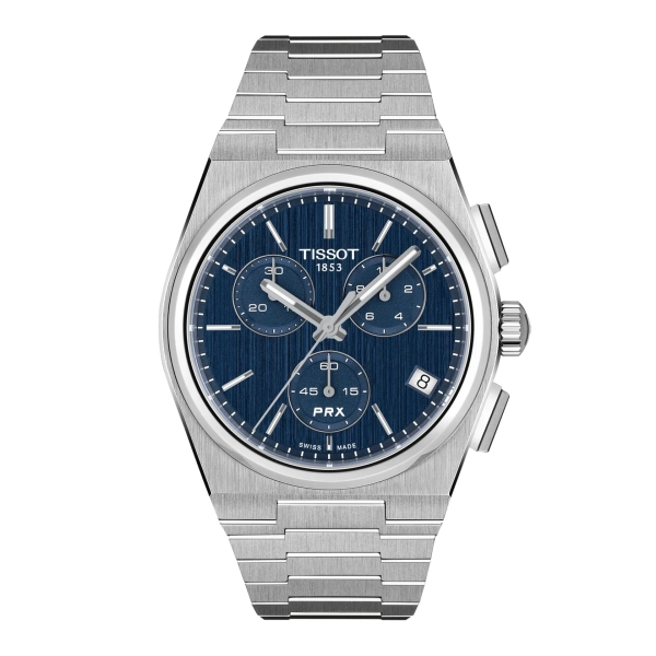 Tissot Herrenuhr PRX Chrono Quarz Saphirglas Blau 41mm T137.417.11.041.00