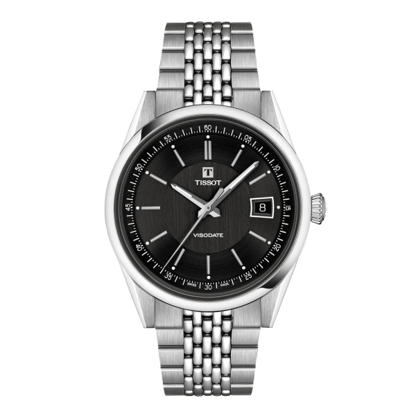 Tissot Herrenuhr Visodate Automatik Saphirglas Schwarz 39mm T157.407.11.051.00
