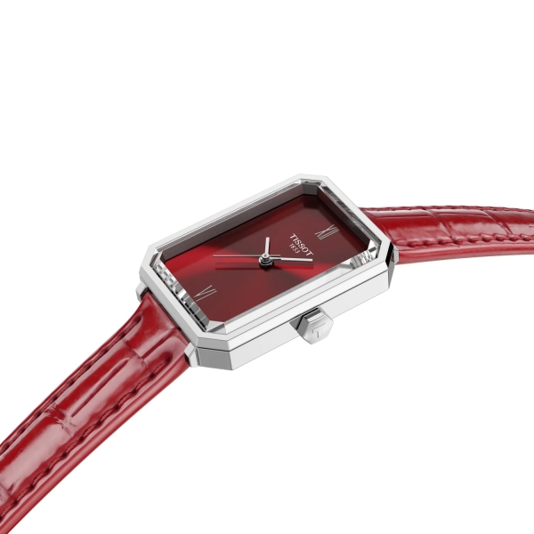 Tissot Damenuhr SRV Saphirglas Leder Rot T160.110.16.423.00