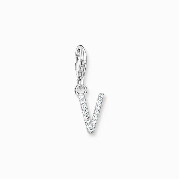 THOMAS SABO Charm Buchstabe V Silber 925 Zirkonia 1959-051-14