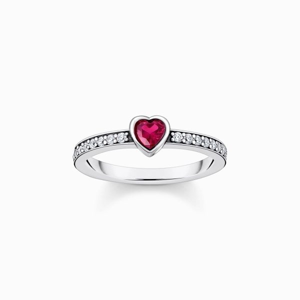 THOMAS SABO Damen Ring 925 Silber Herz Gr. 54 TR2448-640-10-54