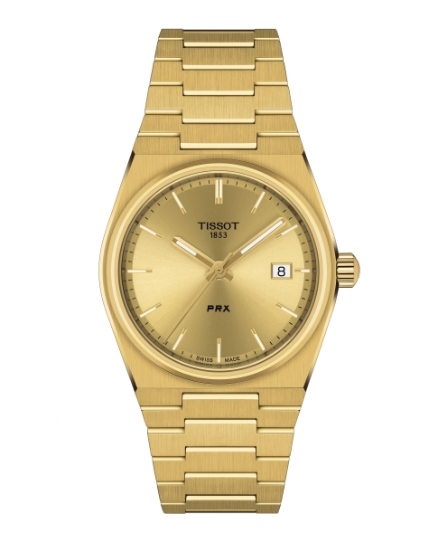 Tissot Damenuhr PRX 35mm goldfarbend T137.210.33.021.00