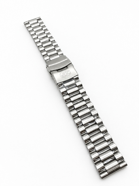 UMF Ruhla Edelstahl Gliederarmband Ersatzarmband Faltschließe 22mm Stegbreite