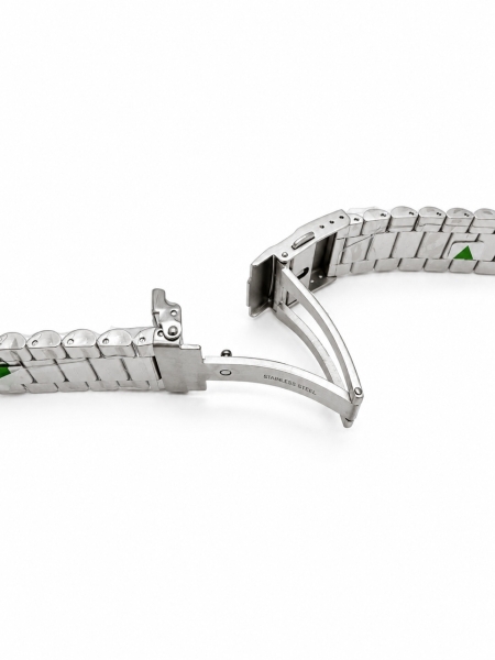 UMF Ruhla Edelstahl Gliederarmband Ersatzarmband Faltschließe 22mm Stegbreite