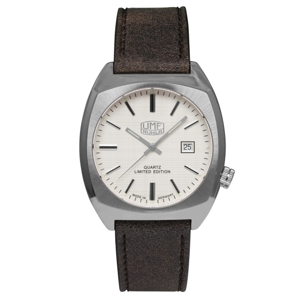 UMF Ruhla Herrenuhr Edelstahl Quartz Datum Limited Edition 1468-1