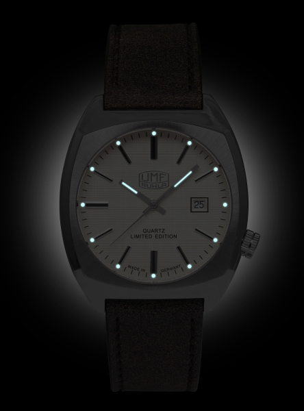 UMF Ruhla Herrenuhr Edelstahl Quartz Datum Limited Edition 1468-1