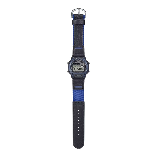 Casio Uhr Kinder Jugend Digital Alarm Licht Stopp 5 BAR Blau W-220HF-2AVEF