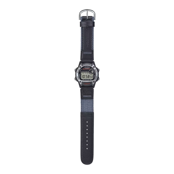 Casio Uhr Kinder Jugend Digital Alarm Licht Stopp 5 BAR Grau W-220HF-8AVEF