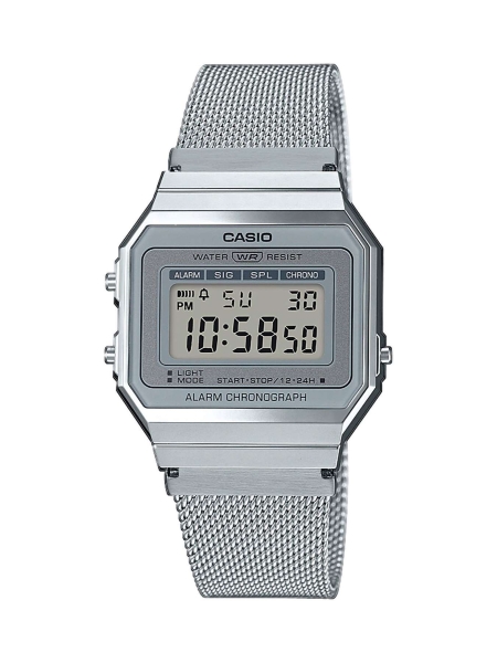 Casio Damenuhr Retro Digital Milanaisearmband A700WEM-7AEF