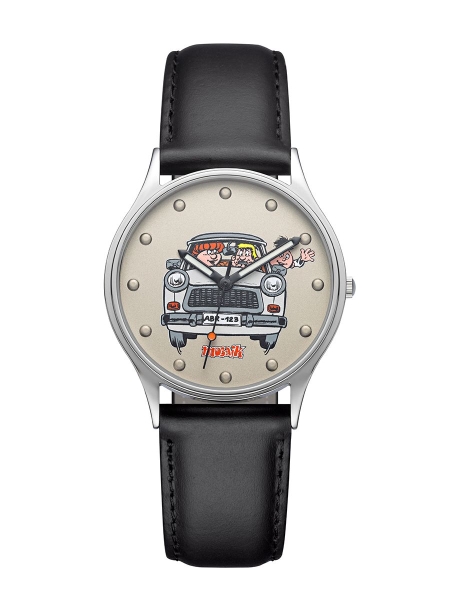 UMR Ruhla Unisex Uhr Abrafaxe "Trabant" Mineralglas 35mm 53101