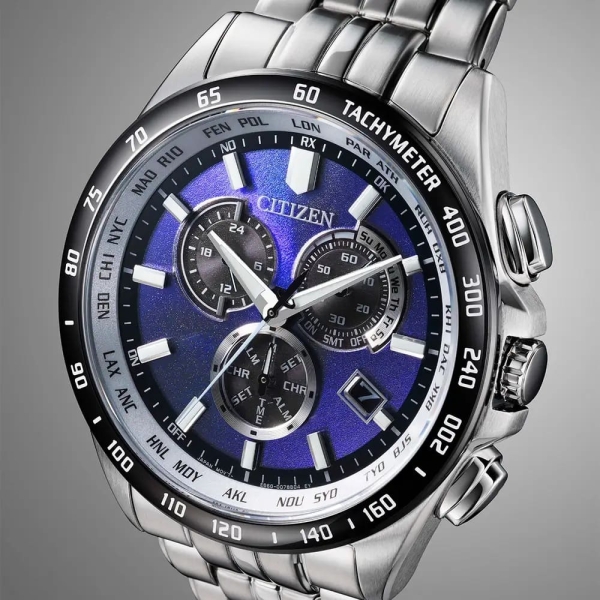 Citizen Herrenuhr Funkuhr Solar Saphirglas Blau Limited CB5874-81L