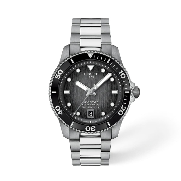 Tissot Herrenuhr Seastar 1000 Automatik Schwarz 40mm T120.807.11.051.00