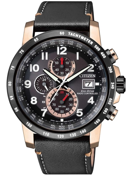 Citizen Herrenuhr Funkuhr Solar Saphirglas 20BAR Schwarz AT8126-02E