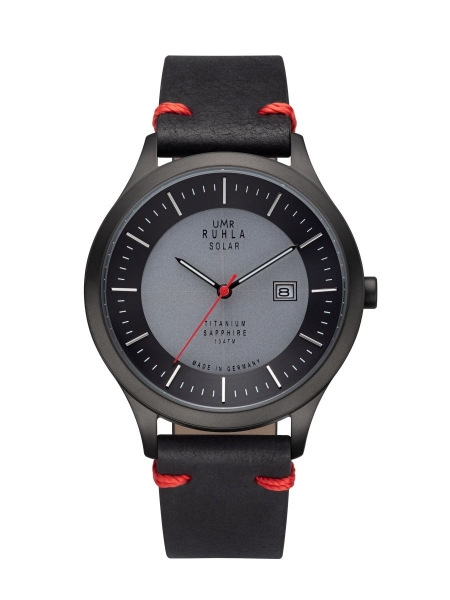 UMR Ruhla Herrenuhr Titan Solar Saphirglas Schwarz 10BAR 95952