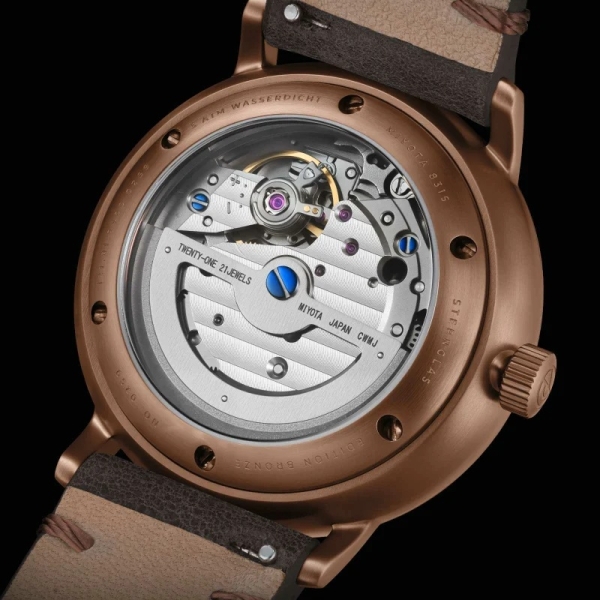 Sternglas Herrenuhr Modesto Automatik Bronze Leder 38mm Limitiert S02-MOB10-VI17