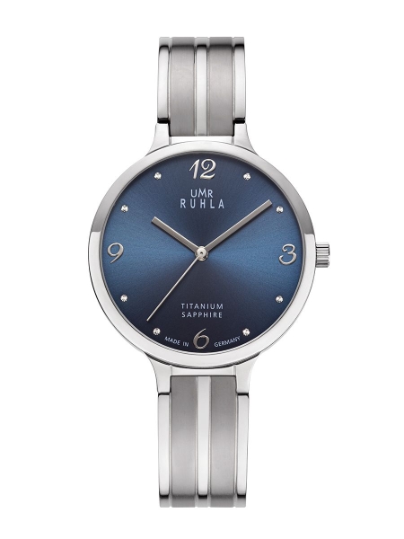 UMR Ruhla Damenuhr Titan Halbspange Saphirglas 35mm 41304