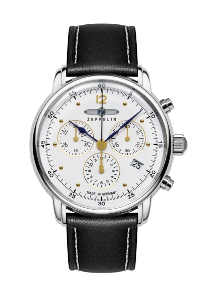 Zeppelin Herrenuhr Barcelona Chronograph Datum Leder 38mm 9586-1