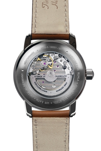Zeppelin Herrenuhr Méditerranée Automatik Leder Braun 9666-5